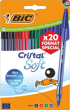 Carica l'immagine nel visualizzatore di Gallery, BIC Set Special Edition Penne a Sfera Cristal Soft Punta Media (1,2 mm) - Inchiostro di Colori Assortiti, Confezione da 20