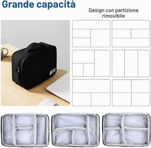 Carica l'immagine nel visualizzatore di Gallery, AiQInu Organizer Cavi Borsa da Viaggio Organizzatore Cavi Resistente All'acqua Portatile Porta Cavi Organizer per Caricatore, Chiavetta USB, Auricolare, Power Bank, Hard Disk, Scheda SD
