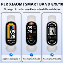 Carica l'immagine nel visualizzatore di Gallery, Diruite 3 Pezzi Cinturini per Xiaomi Smart Band 10/9/8 Cinturino Silicone,Traspirante Impermeabile Cinturini Sportivo Si