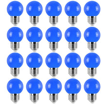 Carica l'immagine nel visualizzatore di Gallery, Lampadina colorata E27, lampadina Blu G45, lampadina a forma di palla da golf, non dimmerabile, Questa lampadina è adatt