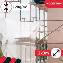 Carica l'immagine nel visualizzatore di Gallery, KOTARBAU® Telo Impermeabile Esterno - Polietilene - 2 x 3 m - Trasparente - Telo Occhiellato - Telone Campeggio - Copert