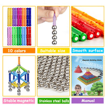 Carica l'immagine nel visualizzatore di Gallery, Jokooan Blocchi magnetici, 220 pezzi, bastoncini magnetici, giocattoli da costruzione, giocattoli da costruzione STEM Montessori, giocattolo educativo e cervello, set per bambini