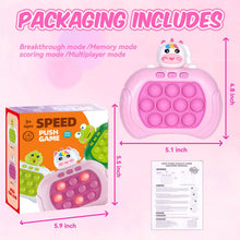 Carica l'immagine nel visualizzatore di Gallery, Pop Elettronico Gioco, Quick Push Bubble Game Fidget Toys Pro per Bambini e Adulti, Pop Squeeze Toys Pulsante Puzzle Gam