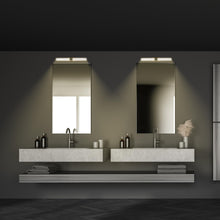 Carica l'immagine nel visualizzatore di Gallery, BRILONER - Lampada da specchio per bagno IP44, resistente agli schizzi, da parete, luce bianco caldo, 40 x 6,5 x 4,5 cm,