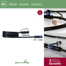 Carica l'immagine nel visualizzatore di Gallery, Paulmann 93926 Sistema di Illuminazione Plug &amp; Shine Cavo di Giunzione 200 cm, Nero 24 V