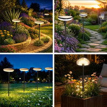 Carica l'immagine nel visualizzatore di Gallery, Luci solari per giardino esterno, confezione da 4 pezzi, 34 lm, luce bianca calda, 1000 mAh, IP65, luci solari da giardi