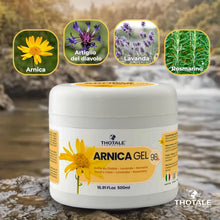 Carica l'immagine nel visualizzatore di Gallery, Arnica per cavalli uso umano e Artiglio del Diavolo 500 ml, Gel Extra Forte 98%, crema per massaggi a muscoli e articola