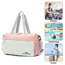 Carica l&#39;immagine nel visualizzatore di Gallery, ZIOSINM Borsone Palestra Donna Uomo 35L Piccola Borsa Palestra con Scomparto per Scarpe, Borsone da Viaggio Weekender, Borsa Sportivacon Maniglia per Trasporto e Deposito per Tappetino Yoga (rosa)