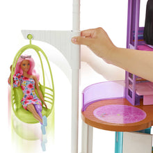 Carica l&#39;immagine nel visualizzatore di Gallery, Barbie - Barbie Casa di Malibu (106 cm) playset casa delle Bambole con 2 Piani, 6 stanze, Ascensore Altalena e più di 30 Pezzi, Giocattolo per Bambini 3+ Anni, HCD50