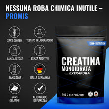 Carica l'immagine nel visualizzatore di Gallery, Creatina Monoidrata – 500 g (147 porzioni) – Extrapura