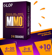 Carica l'immagine nel visualizzatore di Gallery, GLOP Mimo - Giochi da Tavolo - Mettete alla Prova le Vostre Abilità di Mimo - Divertente Gioco per Adulti e Famiglie - Bambini Sopra i 8 anni - Da 2 a 6 squadre