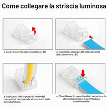 Carica l'immagine nel visualizzatore di Gallery, 10 Pezzi Connettori LED COB 2 Pin 10 mm Connettore