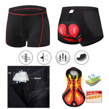 Carica l&#39;immagine nel visualizzatore di Gallery, SOLO ACTFIT Pantaloncini Intimo Ciclismo da Uomo MTB Ciclismo Mutande Gel 3D Imbottite Bicicletta Pants Traspiranti Antiscivolo