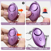Carica l'immagine nel visualizzatore di Gallery, SUNMAY Allarme Personale, 5 Pezzi 140DB Sirena Mini Sistema di Sicurezza Torcia LED Allarme Portachiavi per Anziani, Bam