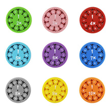 Carica l'immagine nel visualizzatore di Gallery, 9 Pezzi Mathe Fakten Fidgets Spinners Kit, Moltiplicazioni Divisioni Math Fact Spinners Fidgets, Mini Giocattolo Math Sp