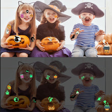 Carica l'immagine nel visualizzatore di Gallery, 30 Fogli Tatuaggi Temporanei per Bambini, Luminose Tatuaggi Halloween