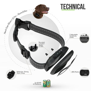 PetLab Collare Antiabbaio per Cani Collari Addestramento Collare Anti Abbaio Cani di Piccola Grande Talia Vibrazione Educativo Stop Abbaiare Dispositivo Antiabbaio Cane Anti Bark Collar