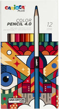 Carica l'immagine nel visualizzatore di Gallery, CARIOCA Plus I Matite Colorate 4.0 in Legno con Mina spessa e morbida ad alta pigmentazione I 12 pezzi