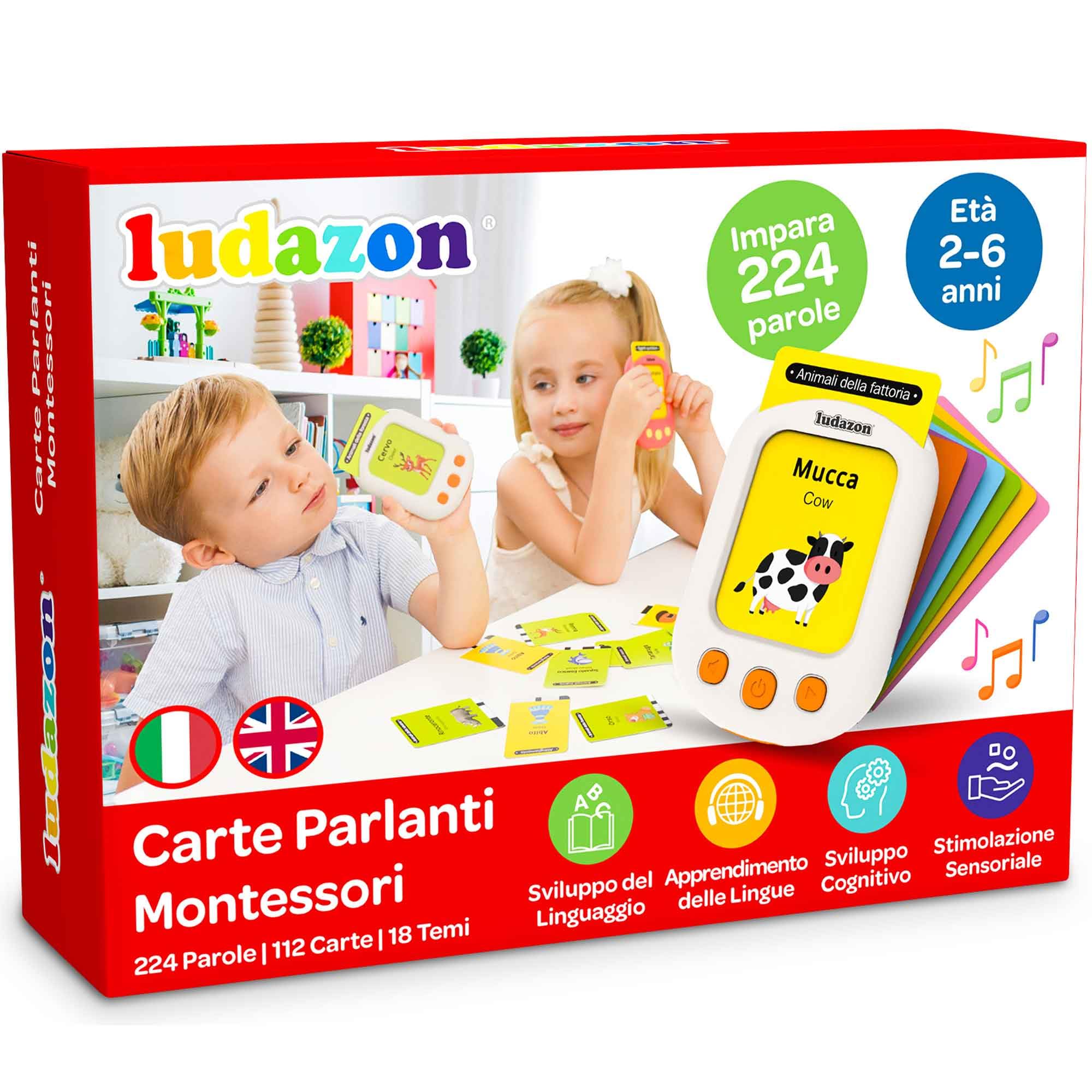Carte Esplorative Per Bambini – Gioco Outdoor Ispirato A Montessori, 55 Carte Con 5 Temi, Giradischi E Adesivi, Resistente Alle Intemperie, Per Famiglie E Scuole