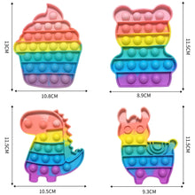 Carica l&#39;immagine nel visualizzatore di Gallery, Yeefunjoy 4 Pezzi Pop Bubble Fidget It Toy Set, Dinosauro Alpaca Orso Gelato, Giocattoli Sensory Push, Gioco Antistress Rilassante per Adulti e Bambini, Bomboniere per Feste Regali di Compleanno