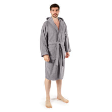 Carica l'immagine nel visualizzatore di Gallery, Caleffi - Accappatoio Uomo - Accappatoio Donna in Spugna di Cotone - Accappatoio Uomo Spugna Con Cappuccio - Accappatoio Piscina Palestra - Morbido e Assorbente, Asciugatura Rapida