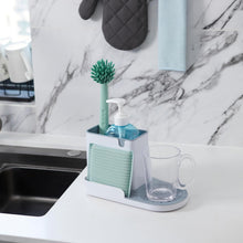Carica l'immagine nel visualizzatore di Gallery, Amazon Basics Organizer per lavello da cucina/portaspugne, Grande, Bianco