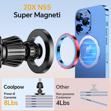 Carica l'immagine nel visualizzatore di Gallery, Porta Cellulare Auto con magsafe【20 Potente Magnetico 】Supproto Telefono Auto Magnetico【360° Rotazione】Porta Telefono AUto Per Il Cruscotto &amp; Presa d'Aria Automobile Compatibile con iPhone Smartphones