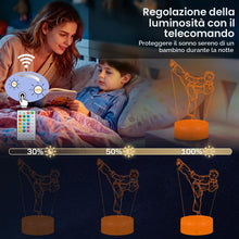 Carica l'immagine nel visualizzatore di Gallery, Luce notturna per karate, regali per karate, lampada a illusione 3D di Taekwondo con 16 colori cangianti, telecomando e 