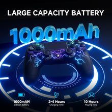 Carica l'immagine nel visualizzatore di Gallery, ECHTPower Controller Wireless per PS4, Joystick con Luci RGB per PS4/Pro/Slim/PC, Batteria da 1000mAH, Doppia Vibrazione, Giroscopio, jack per Cuffie da 3,5mm, Controller Ergonomico e Antiscivolo