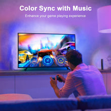 Carica l'immagine nel visualizzatore di Gallery, Enteenly Striscia LED TV 3 m, Striscia luminosa LED Retroilluminazione TV 40-65in, 5050 RGB USB con Telecomando Multicolore FAI DA TE Ritmo Musicale Striscia LED Controllato da APP per HDTV Monitor