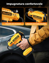 Carica l'immagine nel visualizzatore di Gallery, YOHOOLYO Compressore Aria Portatile per Pneumatici 150PSI Manometro Digitale LCD, luci a LED, Adatta per Auto,Biciclette, Moto e Palloncini