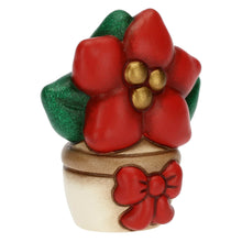 Carica l'immagine nel visualizzatore di Gallery, THUN - Soprammobile Vasetto con Stella di Natale in Ceramica Decorata a Mano, Versione Mini - Idea Regalo Natale 2022 - 4.8x3.2x5.5 cm h