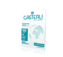 Carica l'immagine nel visualizzatore di Gallery, CASTERLI - Fogli A3, 100 fogli bianchi, formato A3, carta da 80 g, extra bianca, carta multiuso per stampante A3 80 gsm (A3, 100 fogli)
