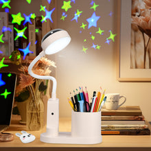 Carica l'immagine nel visualizzatore di Gallery, Lampada da Scrivania a LED per Bambini, Lampada da Tavolo 3 Luminosità Dimmerabile, Lampada da Lettura con Portapenne e 