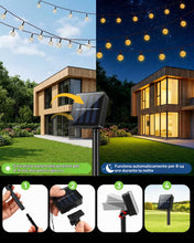 Carica l'immagine nel visualizzatore di Gallery, Suright Catena Luminosa Esterno Solare, 13m 60 LED Luci Solari da Giardino