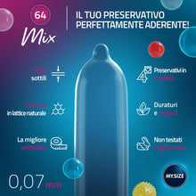 Carica l'immagine nel visualizzatore di Gallery, My.Size Mix Preservativi misura 6, 64 mm, confezione grande, 28 Pezzi