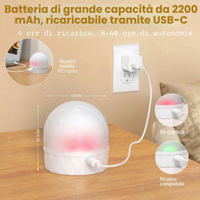 Carica l'immagine nel visualizzatore di Gallery, Lampadina ricaricabile E27 con telecomando, batteria ricaricabile USB C con batteria da 2200 mAh gancio magnetico a batt