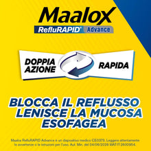 Carica l'immagine nel visualizzatore di Gallery, Maalox RefluRAPID Advance Antiacido con Acido Ialuronico, 20 Stick