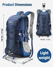Carica l'immagine nel visualizzatore di Gallery, HOMIEE Zaino Trekking 45 Litri, Resistente all'acqua, Zaini da Escursione per Trekking Alpinismo, Multifunzione Zaino da Campeggio per Sciare Sport Viaggio, Donna e Uomo