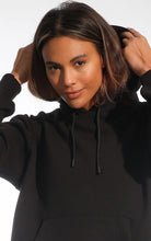 Carica l'immagine nel visualizzatore di Gallery, Light &amp; Shade LSLSWT005 Top in Felpa con Cappuccio Super Soft Touch Loungewear da Donna, Nero, S