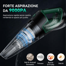 Carica l'immagine nel visualizzatore di Gallery, Minthouz Aspirabriciole Per Auto Senza Fili, Aspirapolvere Portatile 120 W, Ricarica Rapida, 30 Minuti Di Autonomia, Facile Da Pulire Con 2 Filtri Hepa, Con Luce Led, Adatto A Casa, Auto, Ufficio