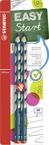 Matita Ergonomica triangolare - STABILO EASYgraph per Destrimani in Petrolio - Pack da 2 - Gradazione HB