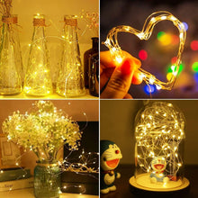 Carica l'immagine nel visualizzatore di Gallery, Luci LED a Batteria, 9 Set, 20 LED, 2m, Filo di Rame