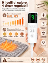 Carica l'immagine nel visualizzatore di Gallery, UOHHBOE Termoforo Elettrico 75W 60x30cm per Schiena e Cervicale