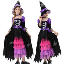 Carica l'immagine nel visualizzatore di Gallery, Costume da scheletro per bambini, travestimento da strega, da ragazza, costume da scheletro per gioco ruolo festa cospla