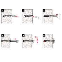 Carica l'immagine nel visualizzatore di Gallery, Fischer Tasselli in Acciaio TA M6 con Vite Testa Esagonale, Diametro Tassello 10 mm, per Cemento Armato, Calcestruzzo e 