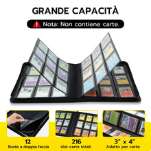 Carica l'immagine nel visualizzatore di Gallery, Raccoglitore Toploader,Album 9 tasche con 216 scomparti per Carte da Collezionabili con 10 Toploader, Libro Porta Carte 