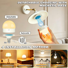 Carica l'immagine nel visualizzatore di Gallery, Lampadina Ricaricabile con Telecomando, Lampadina LED E14/E27 Dimmerabile, con Funzione Timer, 3 Temperature di Colore, 