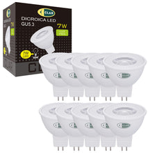 Carica l'immagine nel visualizzatore di Gallery, CLAR - Lampadine LED GU5.3 MR16, 12V, 7W, 6000K Luce Fredda, (Pack 10), Non Dimmerabili