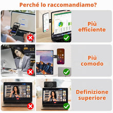 Carica l'immagine nel visualizzatore di Gallery, Supporto Magnetico per Laptop Compatibile con MagSafe iPhone/Samsung, Supporto Laterale per Telefono Pieghevole a 110° e
